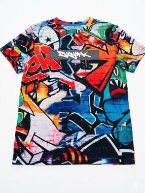 Zoo York Men's Graffiti Print Tee - Multicolor Sz Small